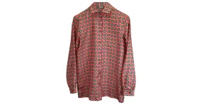 Camisa de manga larga estampada Etro en seda rosa 