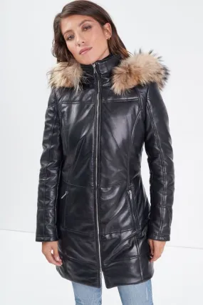 Cazadora Mujeres Rose Garden Anouk Hood Lamb Orion Black