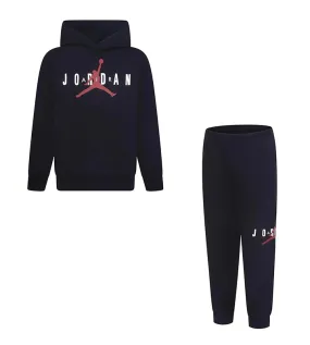 Jordan Infants Jumpman Sustainable Pullover Hood and Joggers Set "Black"