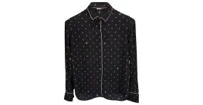 Stella Mc Cartney Camisa estampada Stella Mccartney Wilson en seda negra 
